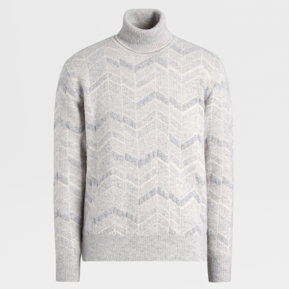 Ermenegildo Zegna Gray Turtleneck Sweater